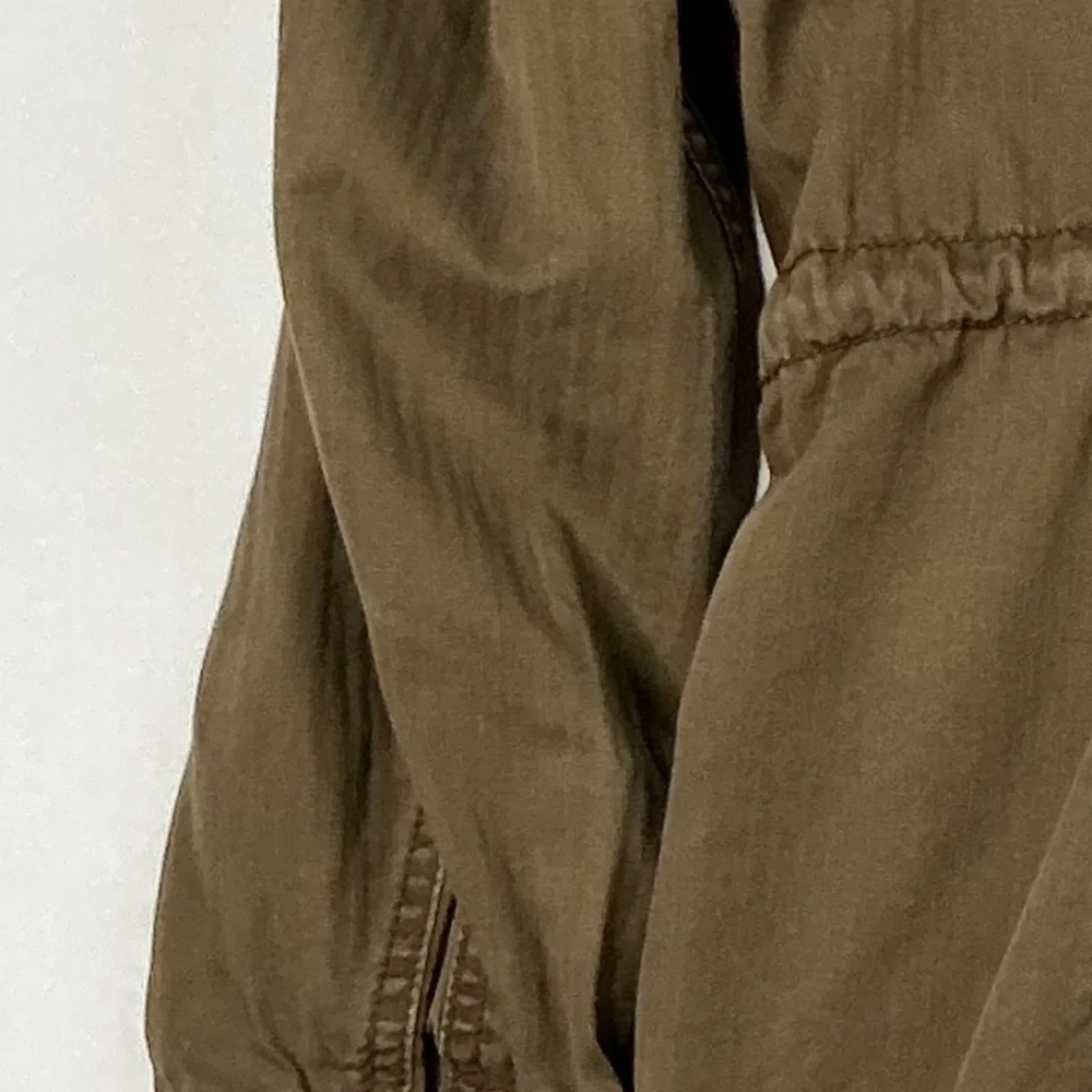 J.Crew Brown Utility Field Jacket Women’s Medium – Distressed Khaki Button-Up - Picture 10 of 15